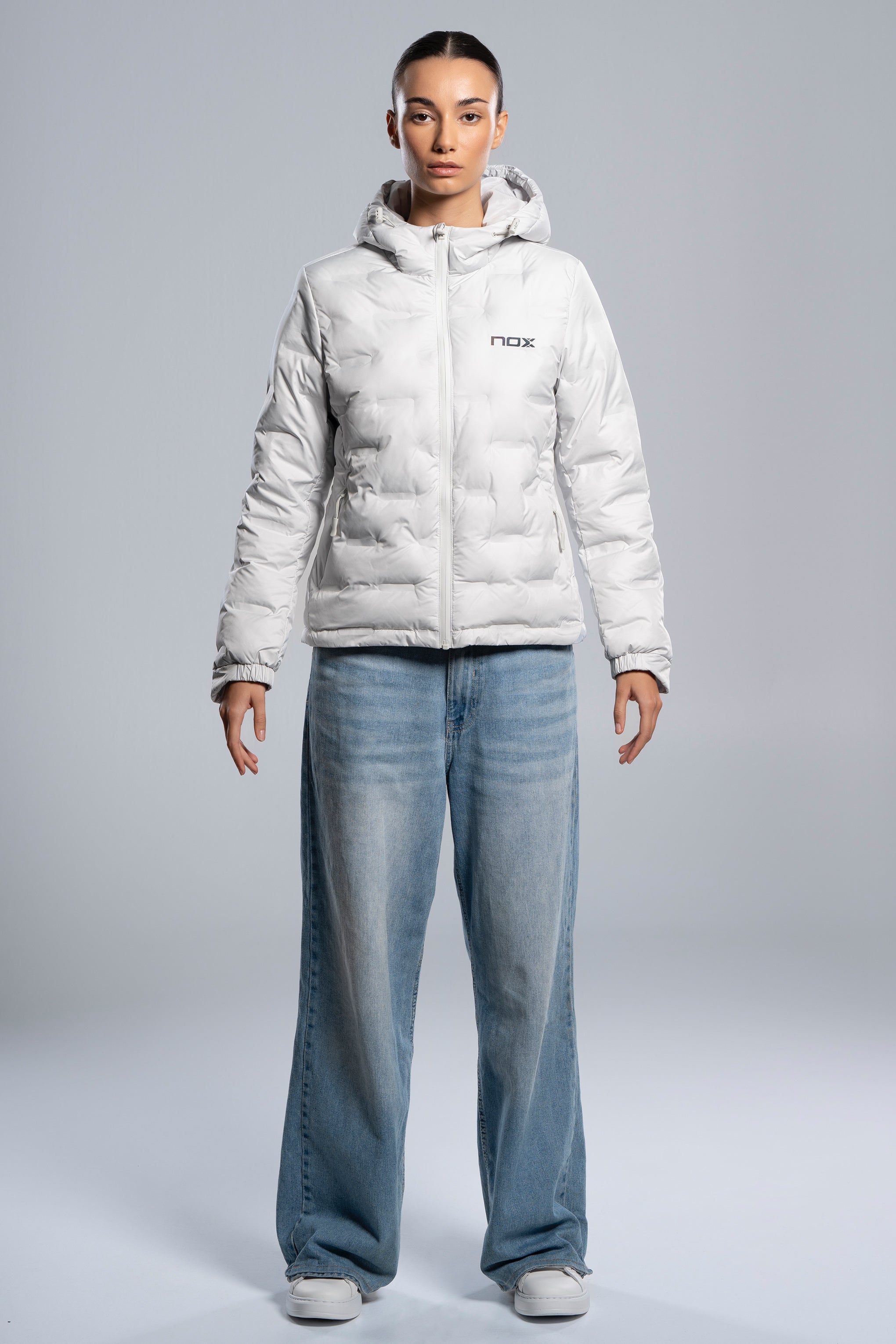 Chaqueta acolchada TEAM gris para mujer