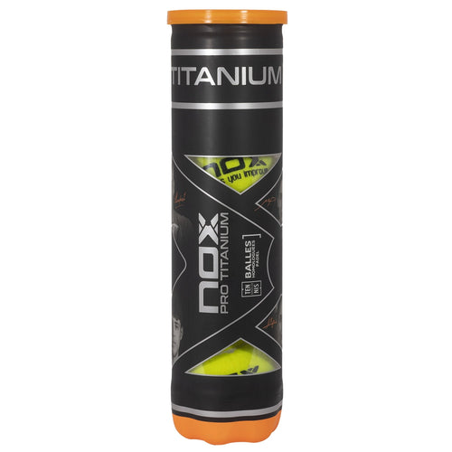 Bote de 4 pelotas de pádel PRO TITANIUM