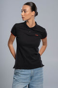 Polo CORP negro para mujer