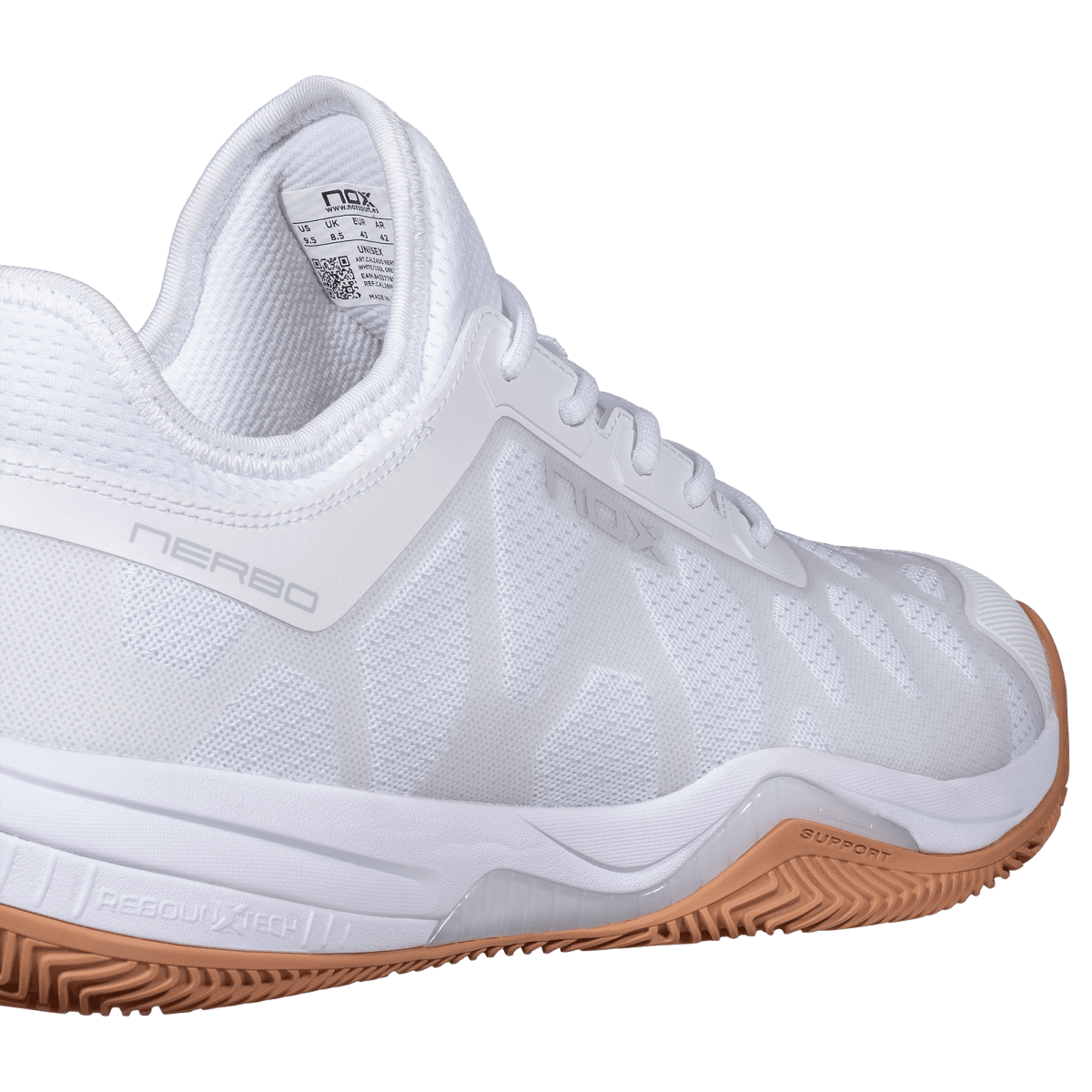 Zapatillas de Pádel NERBO Blanco/Suela Caramelo